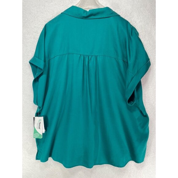 Westbound Woman 2X Short Sleeve Button Up Blouse NWT - Picture 4 of 14